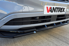 Ford Transit Custom 2024+ VanTrix Viper Front Splitter - 3pc - Gloss Black