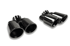 Black Exhaust Tips and Guard Mesh Plate To Fit Land Rover Defender 2020+ (L663) - Eagle 4x4