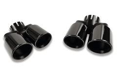 Black Exhaust Tips and Guard Mesh Plate To Fit Land Rover Defender 2020+ (L663) - Eagle 4x4