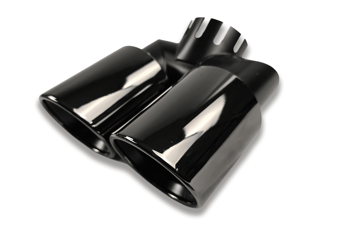 Black Exhaust Tips and Guard Mesh Plate To Fit Land Rover Defender 2020+ (L663) - Eagle 4x4