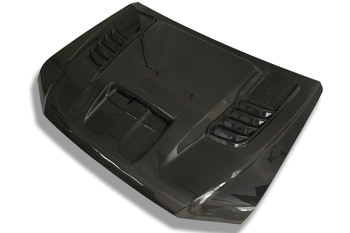 Ford Ranger 2023+ Carbon Fibre Replacement Bonnet With Integrated Scoop - Eagle 4x4