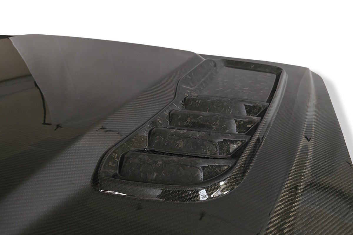 Ford Ranger 2023+ Carbon Fibre Replacement Bonnet With Integrated Scoop - Eagle 4x4