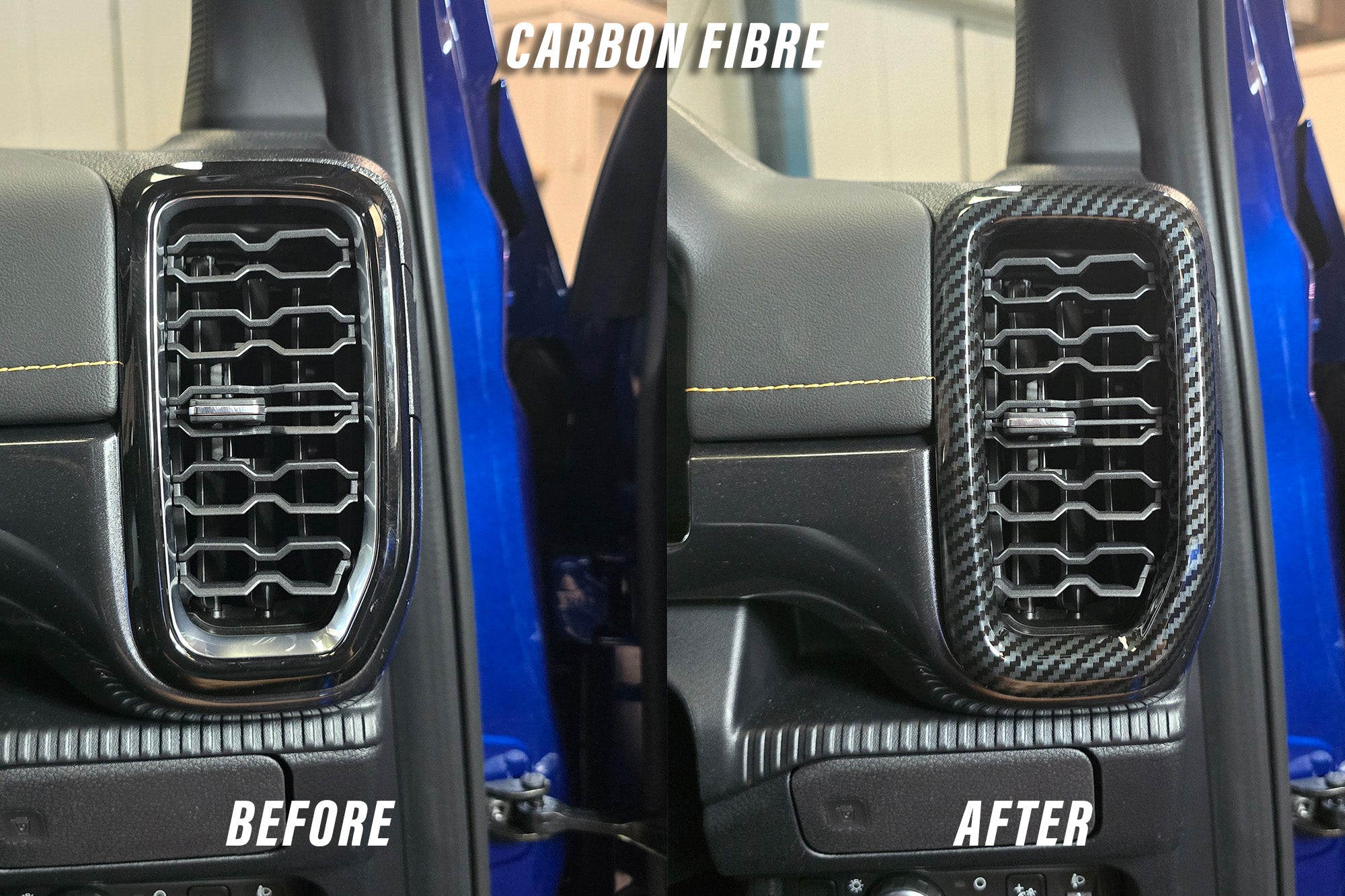 Ford Ranger 2023+ Interior Dashboard Side Air Vent Surrounds - Eagle 4x4