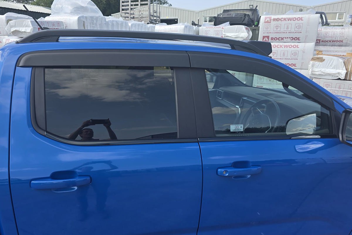 Ford Ranger 2023+ Matt Black Wind Deflectors (4pc) - Eagle 4x4