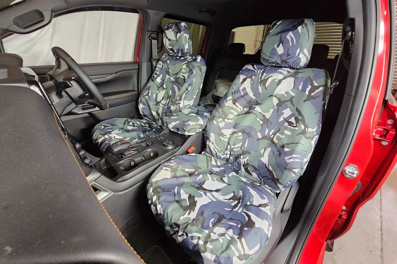 Ford Ranger 2023+(Base Models) Tailored Fit Front Seat Covers - (Pair) - Eagle 4x4