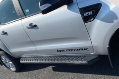 Ford Ranger Alpine F1 Side Steps/Running Boards - Matt Black - Eagle 4x4