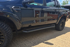 Ford Ranger Alpine F1 Side Steps/Running Boards - Matt Black - Eagle 4x4