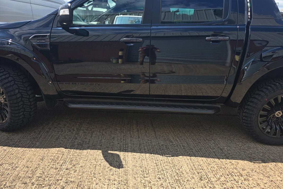 Ford Ranger Alpine F1 Side Steps/Running Boards - Matt Black - Eagle 4x4