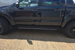 Ford Ranger Alpine F1 Side Steps/Running Boards - Matt Black - Eagle 4x4