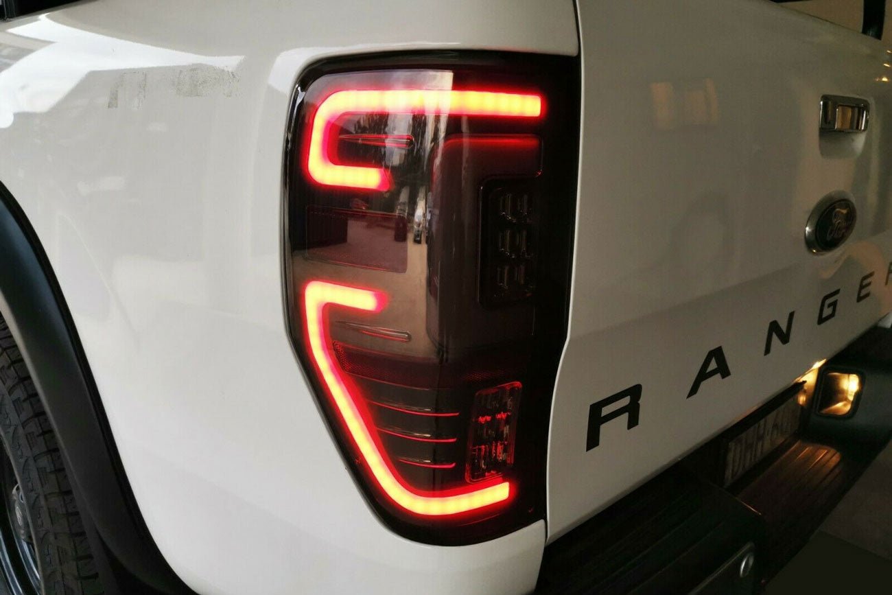 LED Tail Lights For 2012-2021 Ford Ranger T6 T7 Smoked Rear Brake Light Lamps LED Tail Lights For 2012-2021 Ford Ranger T6 T7 Smoked Rear Brake Light Lamps