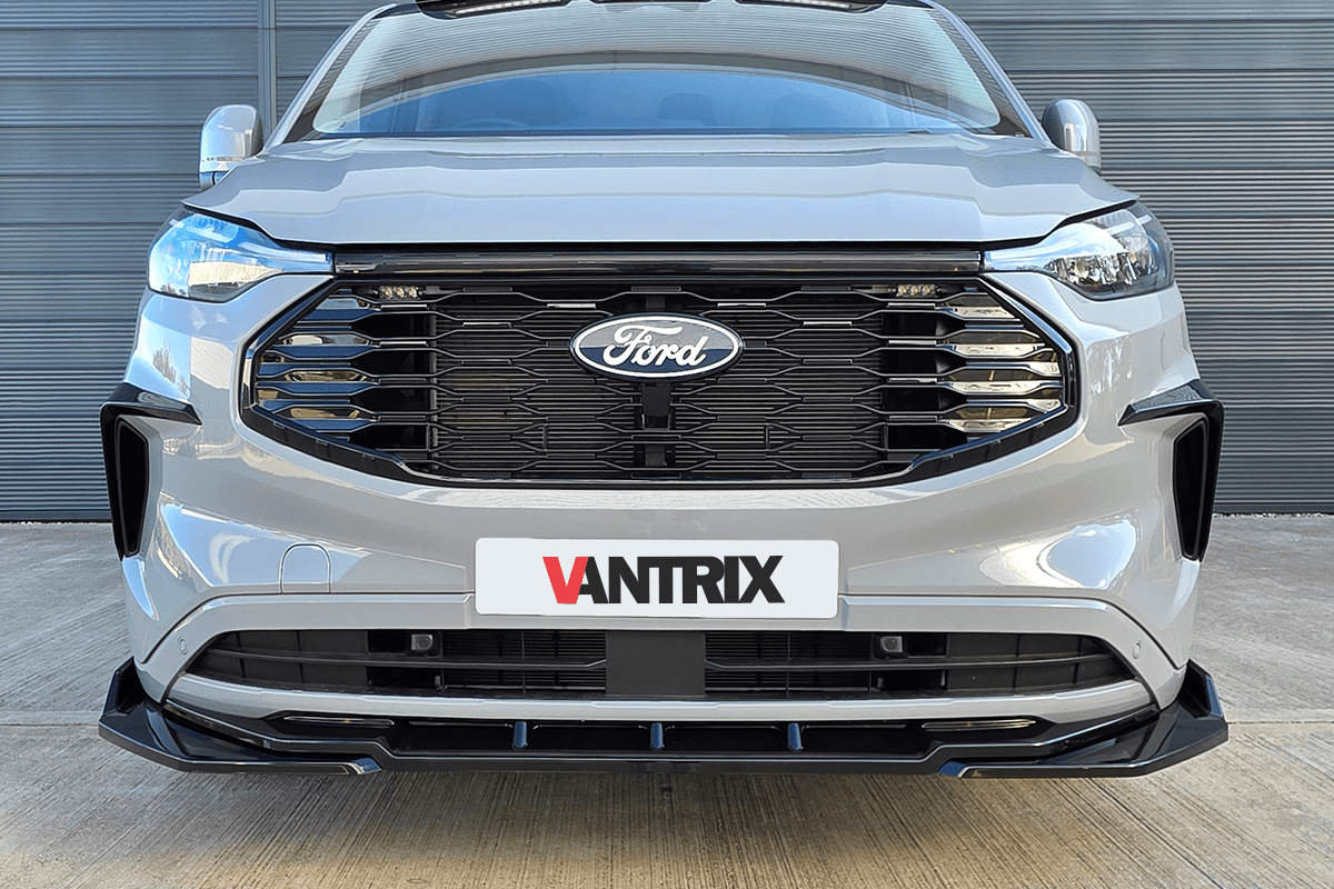 Ford Transit Custom 2024+ (EV/PHEV) VanTrix Front Canards - Gloss Black - Eagle 4x4