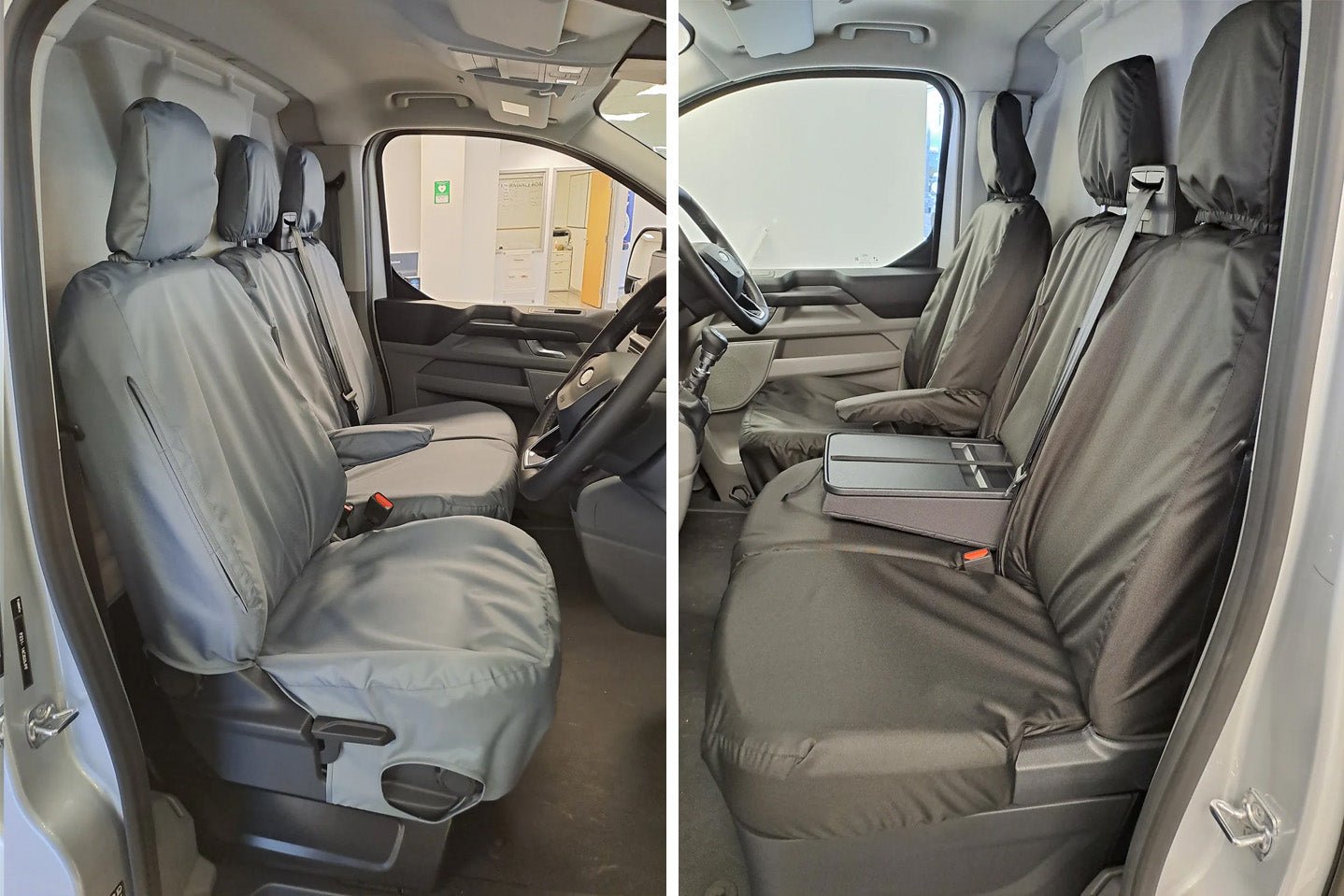 Ford Transit Custom 2024+ Grey Seat Covers - Driver's/Double Passenger - Eagle 4x4