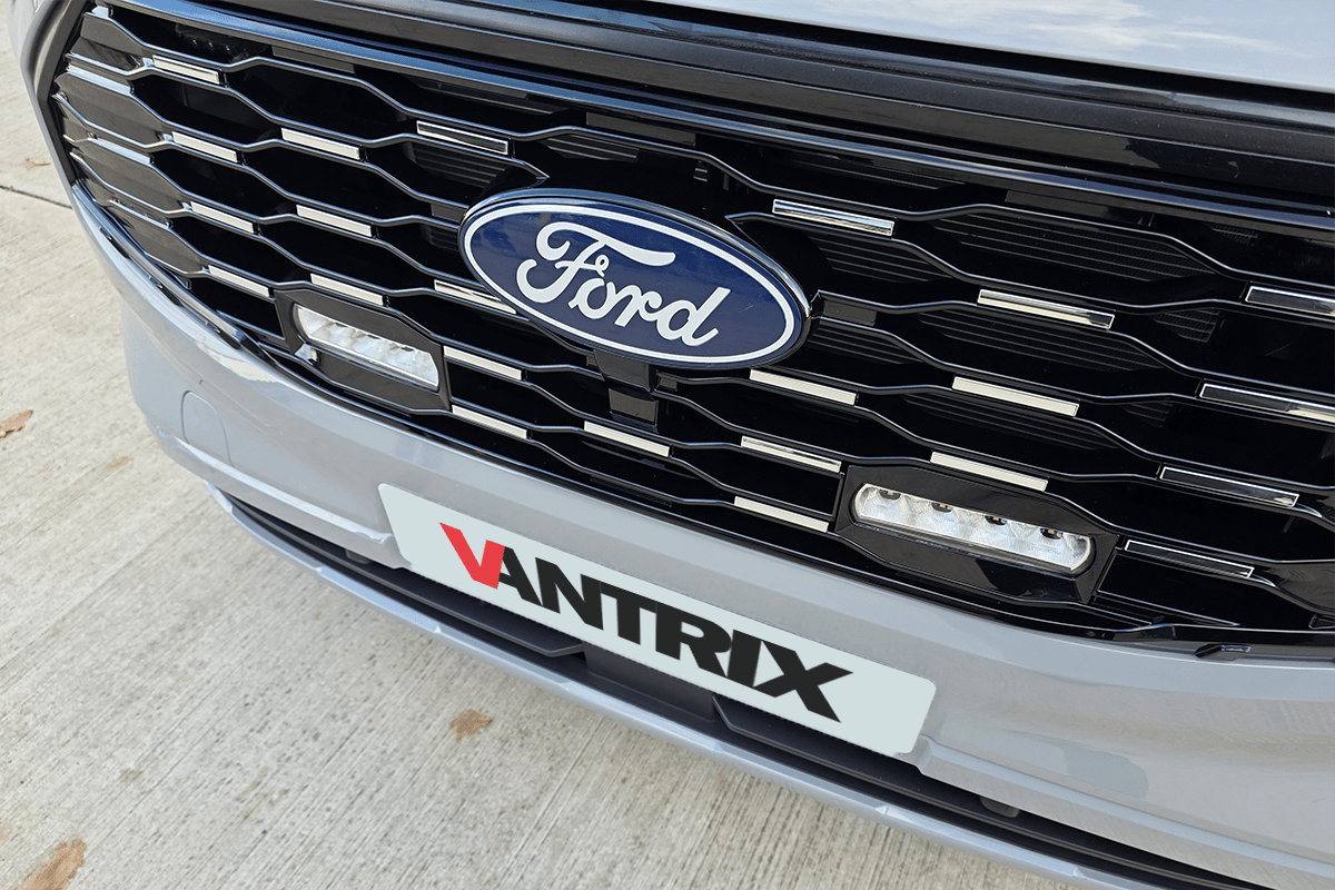 Ford Transit Custom 2024+ VanTrix Front Grille (Hex) - Black/Silver - Eagle 4x4