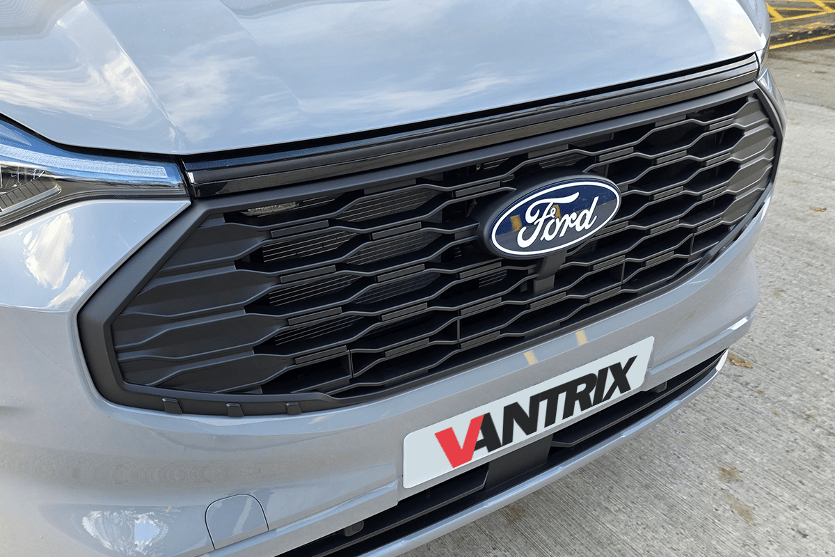 Ford Transit Custom 2024+ VanTrix Front Grille (Hex) - Matt Black - Eagle 4x4