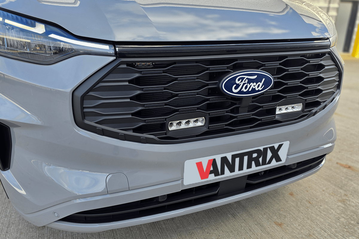 Ford Transit Custom 2024+ VanTrix Front Grille (Hex) - Matt Black - Eagle 4x4