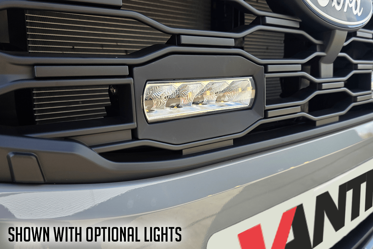 Ford Transit Custom 2024+ VanTrix Front Grille (Hex) - Matt Black - Eagle 4x4
