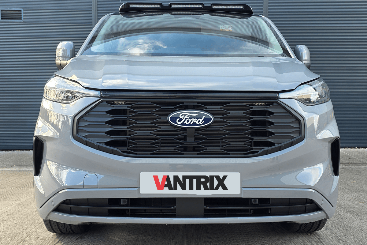 Ford Transit Custom 2024+ VanTrix Front Grille (Hex) - Matt Black - Eagle 4x4