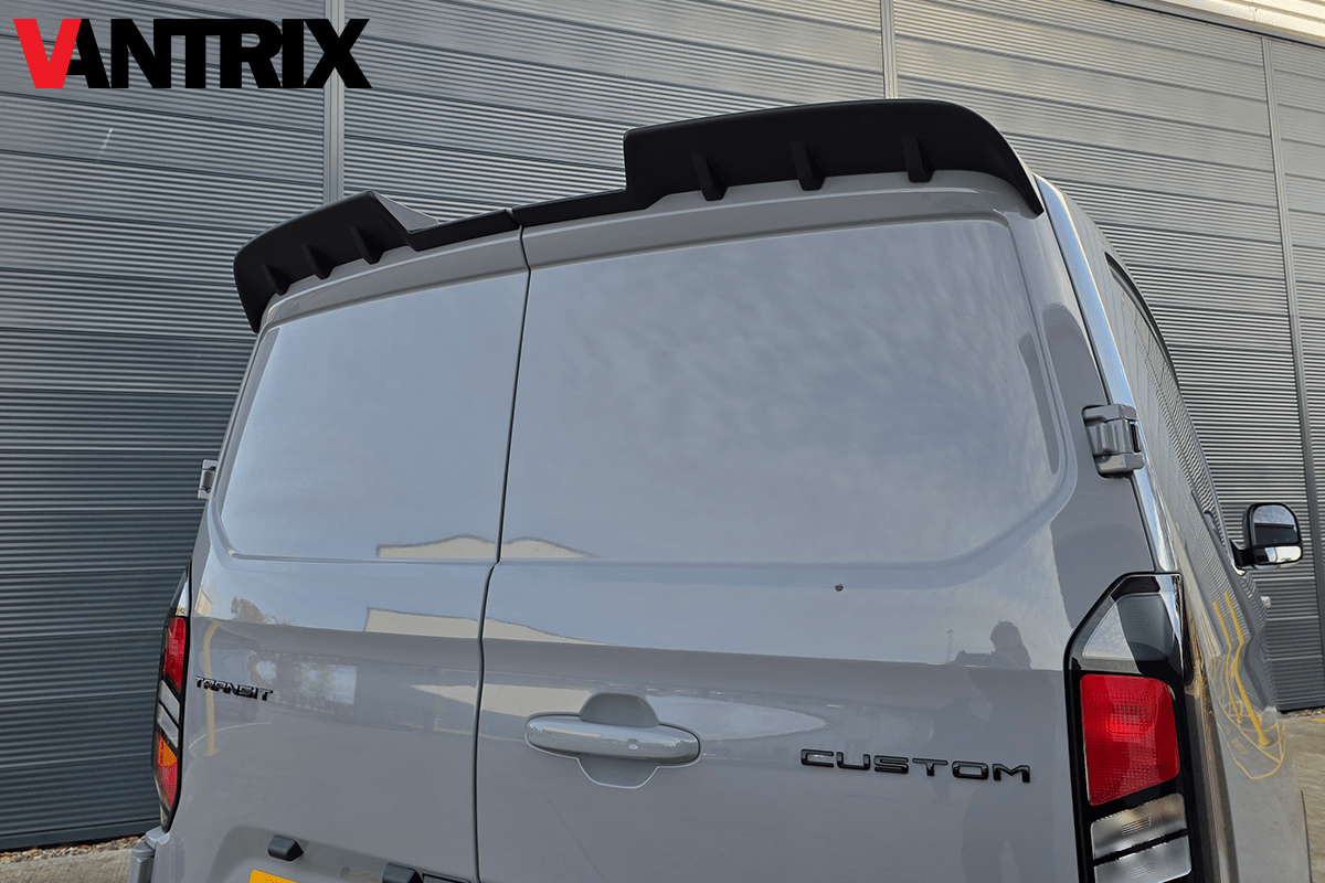 Ford Transit Custom 2024+ VanTrix Viper Rear Spoiler (Barn Door) - Matt Black - Eagle 4x4