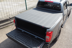 Nissan NP300 Navara Hawk Hard Tri Fold Tonneau Cover + ROLL BAR COMBO - Stainless Steel