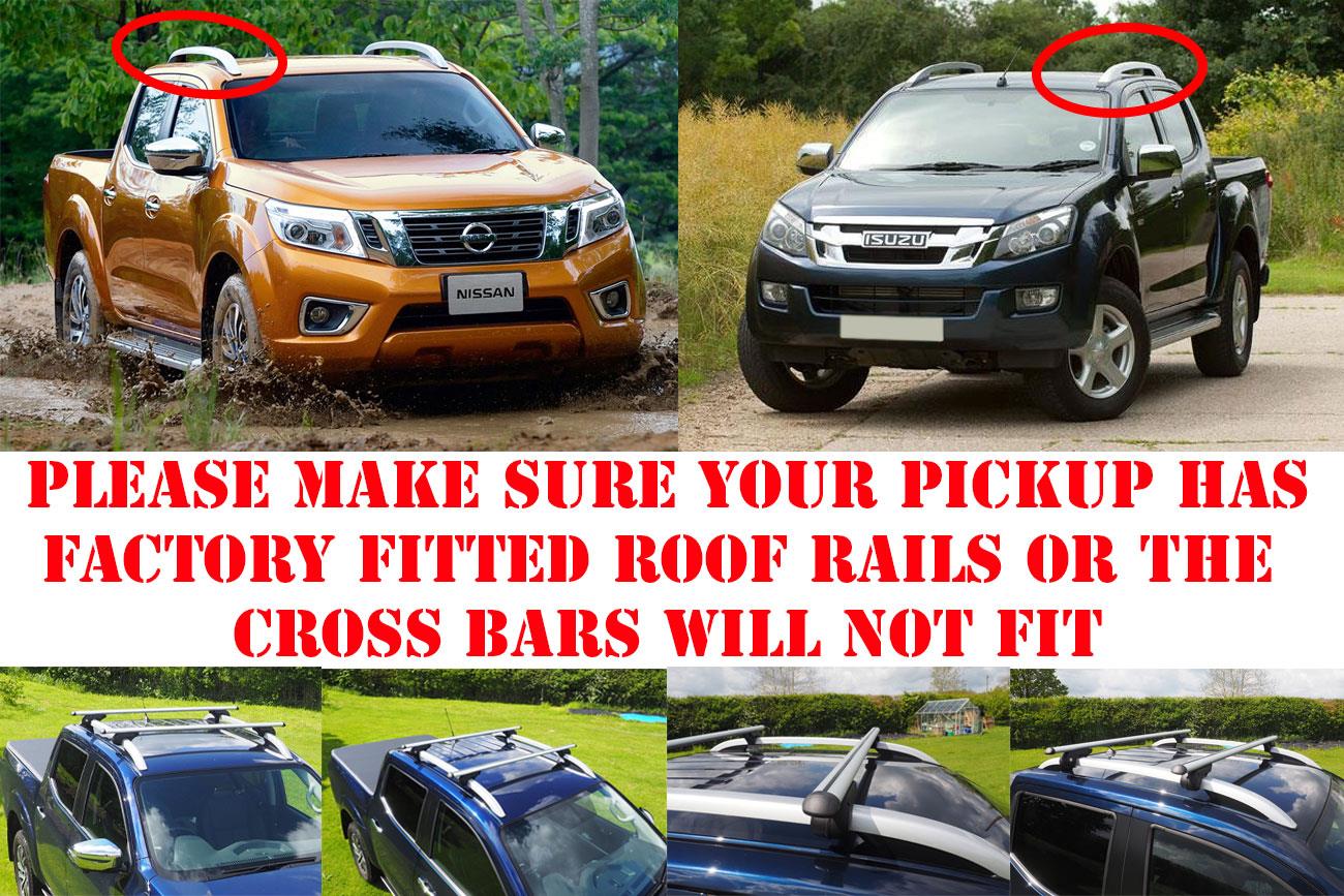 Isuzu D - Max Eagle4X4 Locking Cross Bars - Fits Onto Existing Factory Fitted Roof Rails - Eagle 4x4