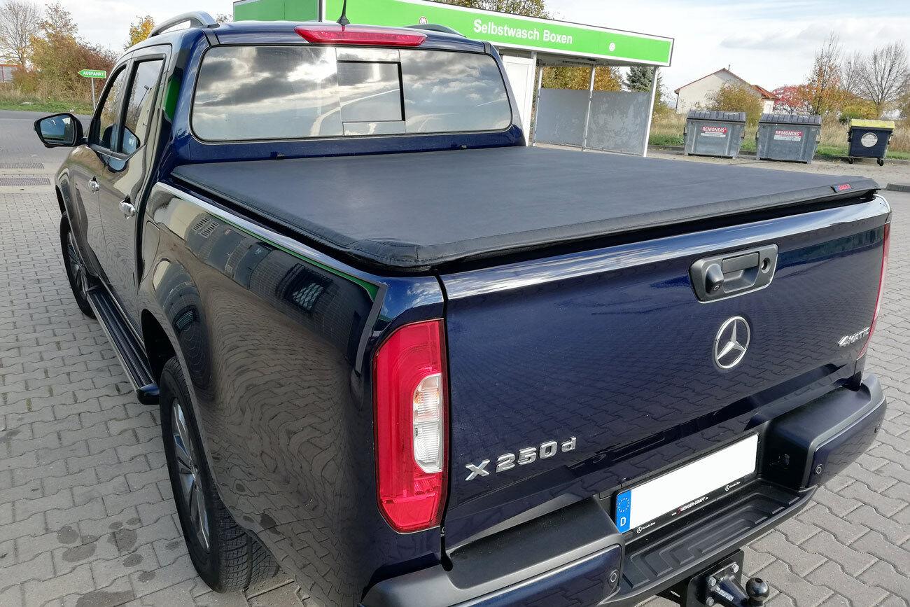 Mercedes X Class D/C Soft Folding Tonneau Cover - Tri Folding Bed Cover 2016> - Eagle 4x4