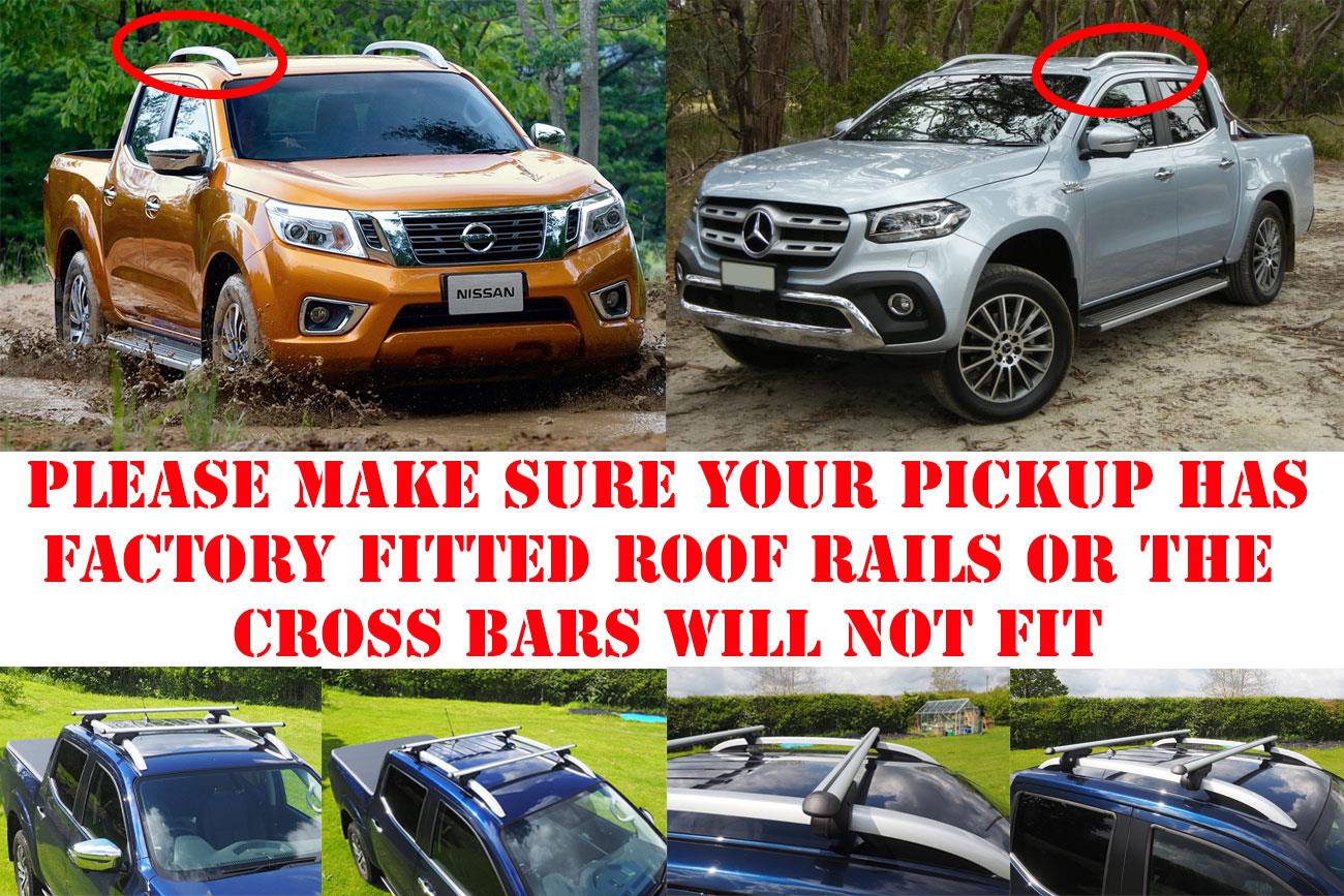 Mercedes X Class Eagle4X4 Locking Cross Bars - Fits Onto Existing Factory Fitted Roof Rails - Eagle 4x4