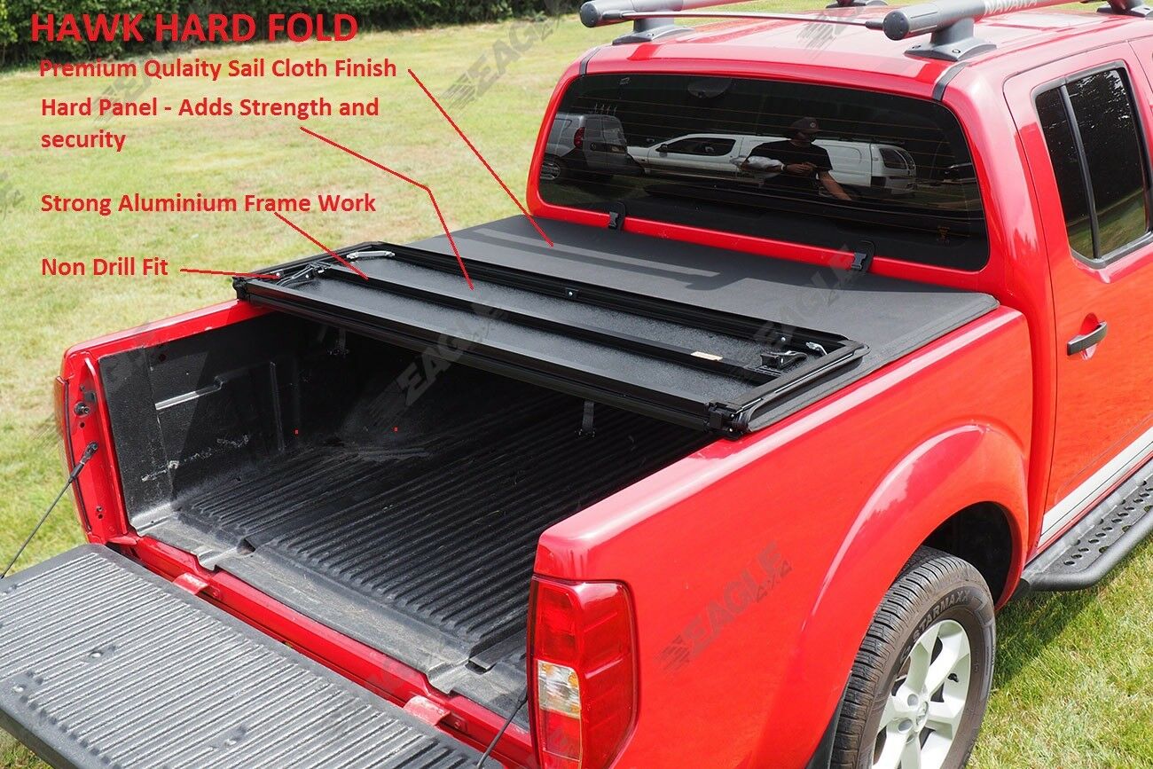 Mercedes X Class Hawk Hard Tri Fold Tonneau Cover - Bed Cover D/C 2015 - Eagle 4x4