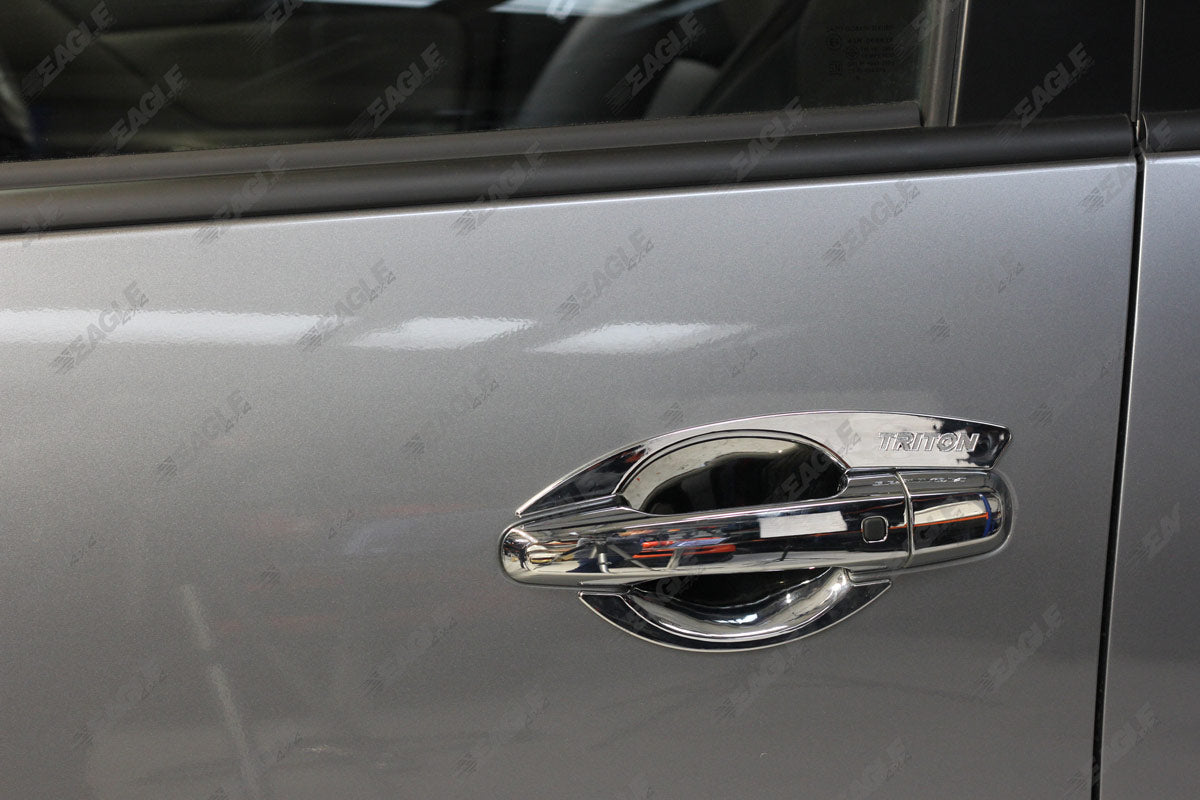 Mitsubishi L200 2015 On Chrome Door Handle Insert Set of 4 - Eagle 4x4