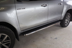 Mitsubishi L200 Alpine F1 Running Boards - Stainless Steel - Stainless Steel - Eagle 4x4