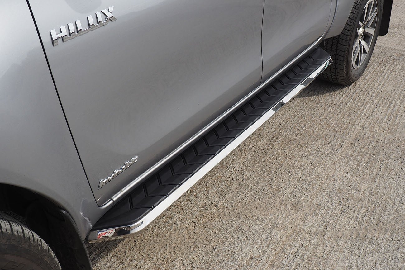 Mitsubishi L200 Alpine F1 Running Boards - Stainless Steel - Stainless Steel - Eagle 4x4