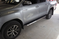 Mitsubishi L200 Alpine F1 Running Boards - Stainless Steel - Stainless Steel - Eagle 4x4
