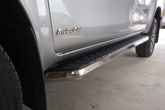 Mitsubishi L200 Alpine F1 Running Boards - Stainless Steel - Stainless Steel - Eagle 4x4