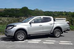 Mitsubishi L200 BLACK Side Steps - Alpine F1 Black Running Boards - Matt Black - Eagle 4x4