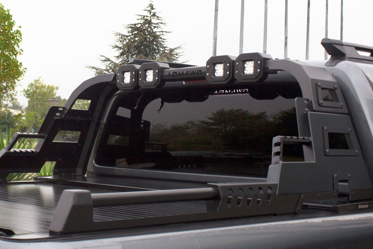 Mitsubishi L200 Long Bed 2010 - 2015 Combat Roll Bar with LED Light Pods - Eagle 4x4