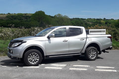 Mitsubishi L200 Series 4 Alpine F1 Black Running Boards - Matt Black - Eagle 4x4