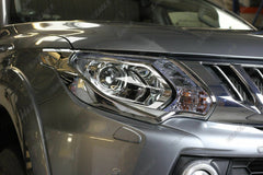 Mitsubishi L200 Series 5 Chrome Head Lamp Surrounds - Eagle 4x4