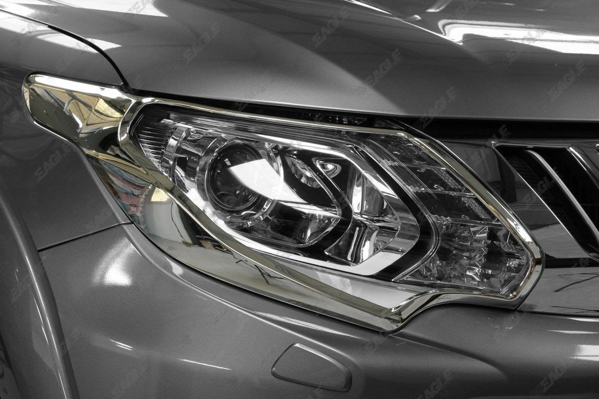 Mitsubishi L200 Series 5 Chrome Head Lamp Surrounds - Eagle 4x4