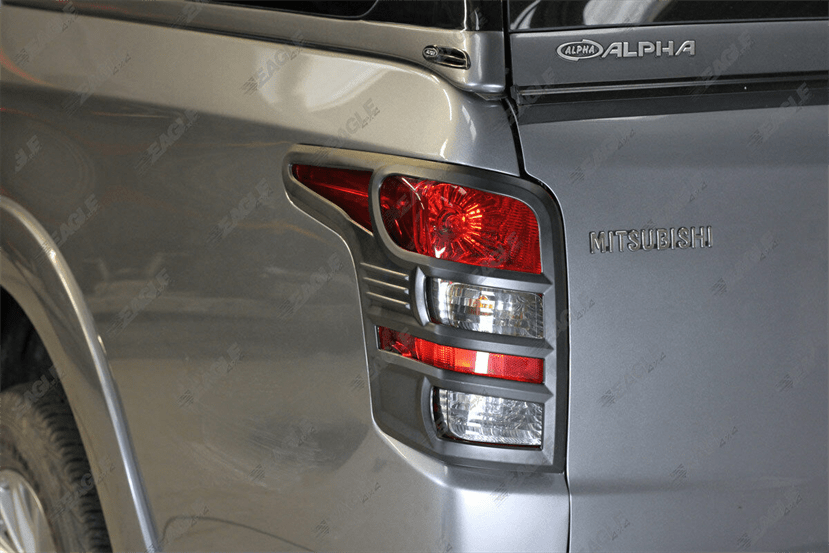 Mitsubishi L200 Series 5 Head Light and Rear Light Covers - Full Set - Black - Eagle 4x4