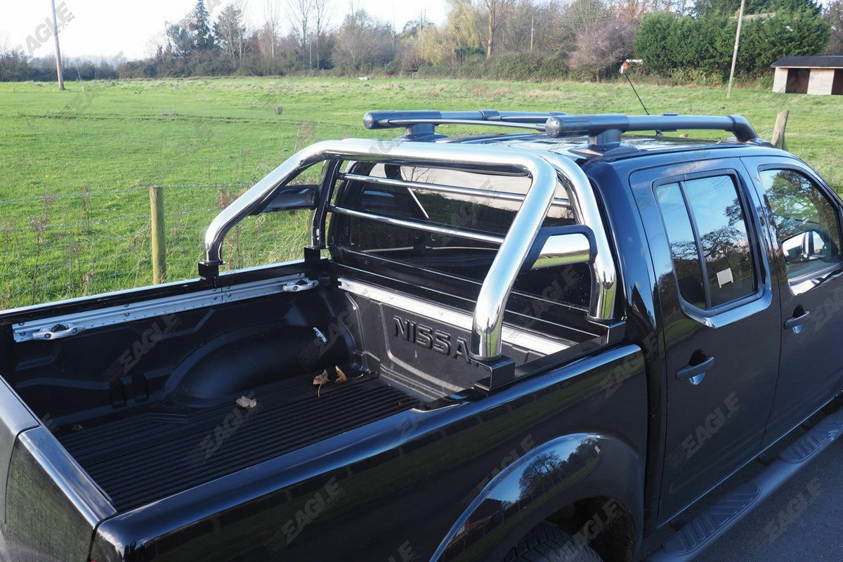 Nissan Navara D40 Hawk Roll Bar - Fits with Tonneau Covers - Stainless Steel - Eagle 4x4