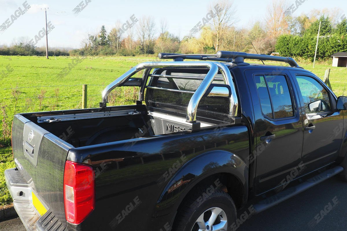 Nissan Navara D40 Hawk Roll Bar - Fits with Tonneau Covers - Stainless Steel - Eagle 4x4