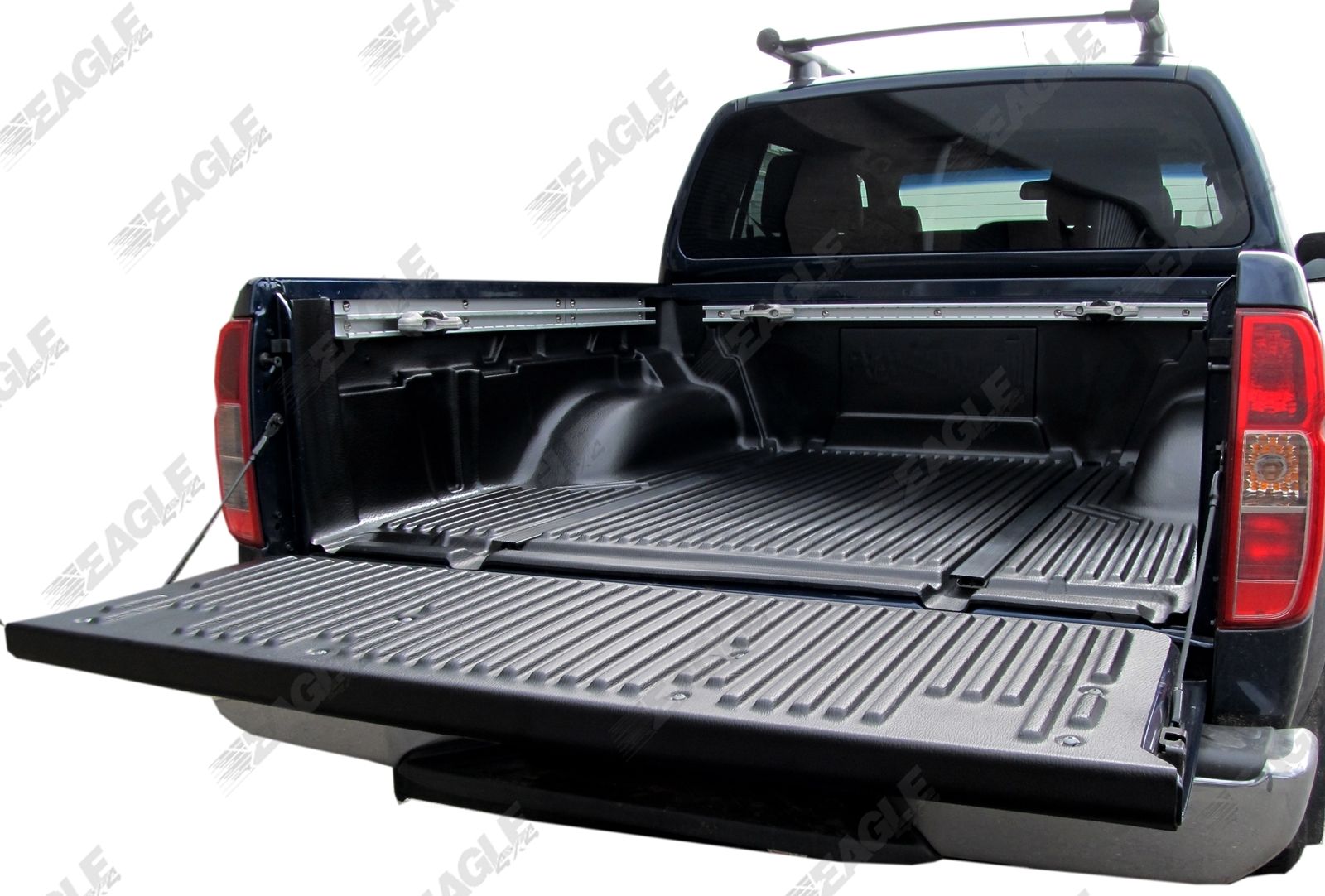 Nissan Navara D40 Load Bed Liner Under Rail Plastic - D/C 2005 - 2014 - With C Channels - Eagle 4x4