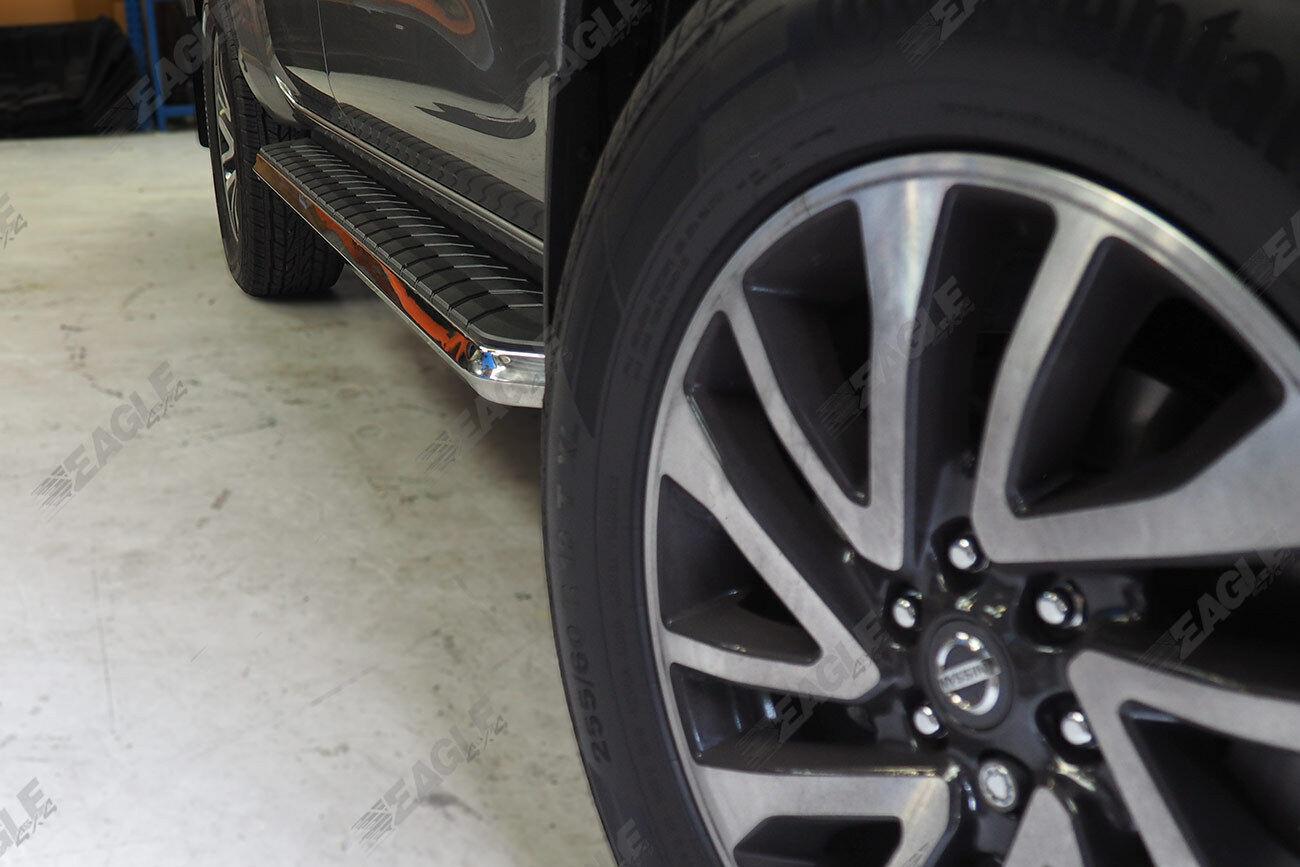 Nissan Navara NP300 16+ Alpine F1 Running Boards - Stainless Steel - Eagle 4x4