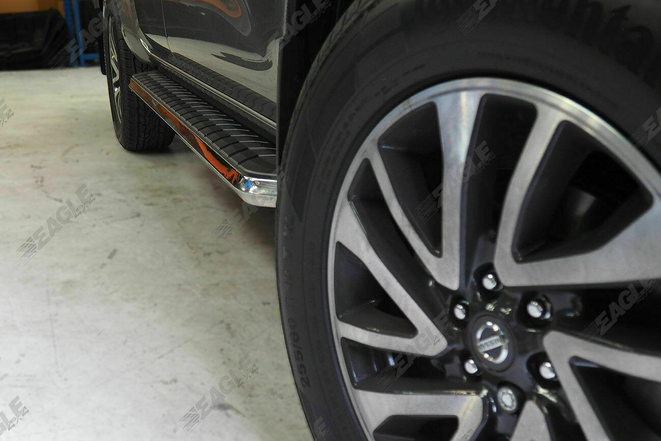 Nissan Navara NP300 16+ Alpine F1 Running Boards - Stainless Steel - Eagle 4x4