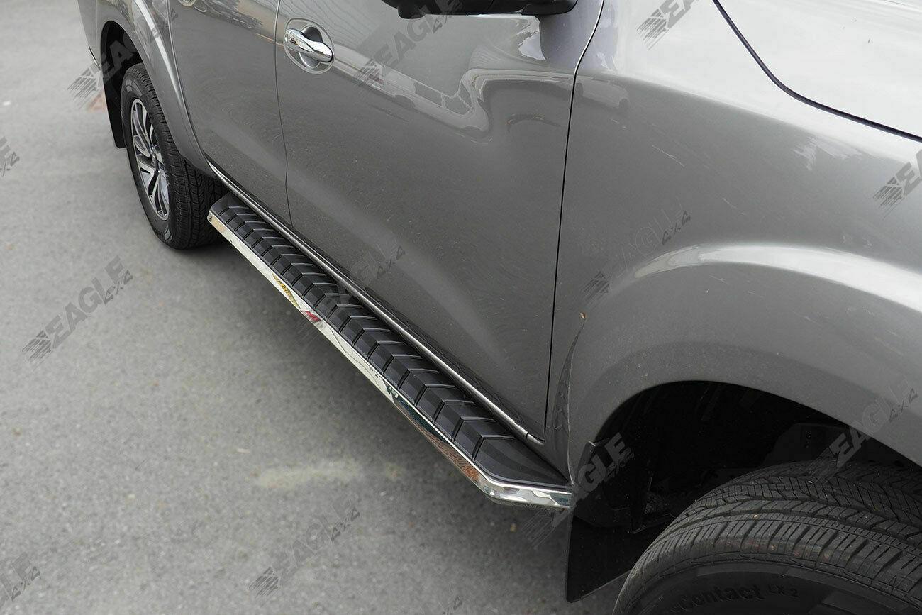 Nissan Navara NP300 16+ Alpine F1 Running Boards - Stainless Steel - Eagle 4x4