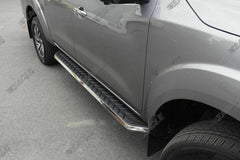 Nissan Navara NP300 16+ Alpine F1 Running Boards - Stainless Steel - Eagle 4x4