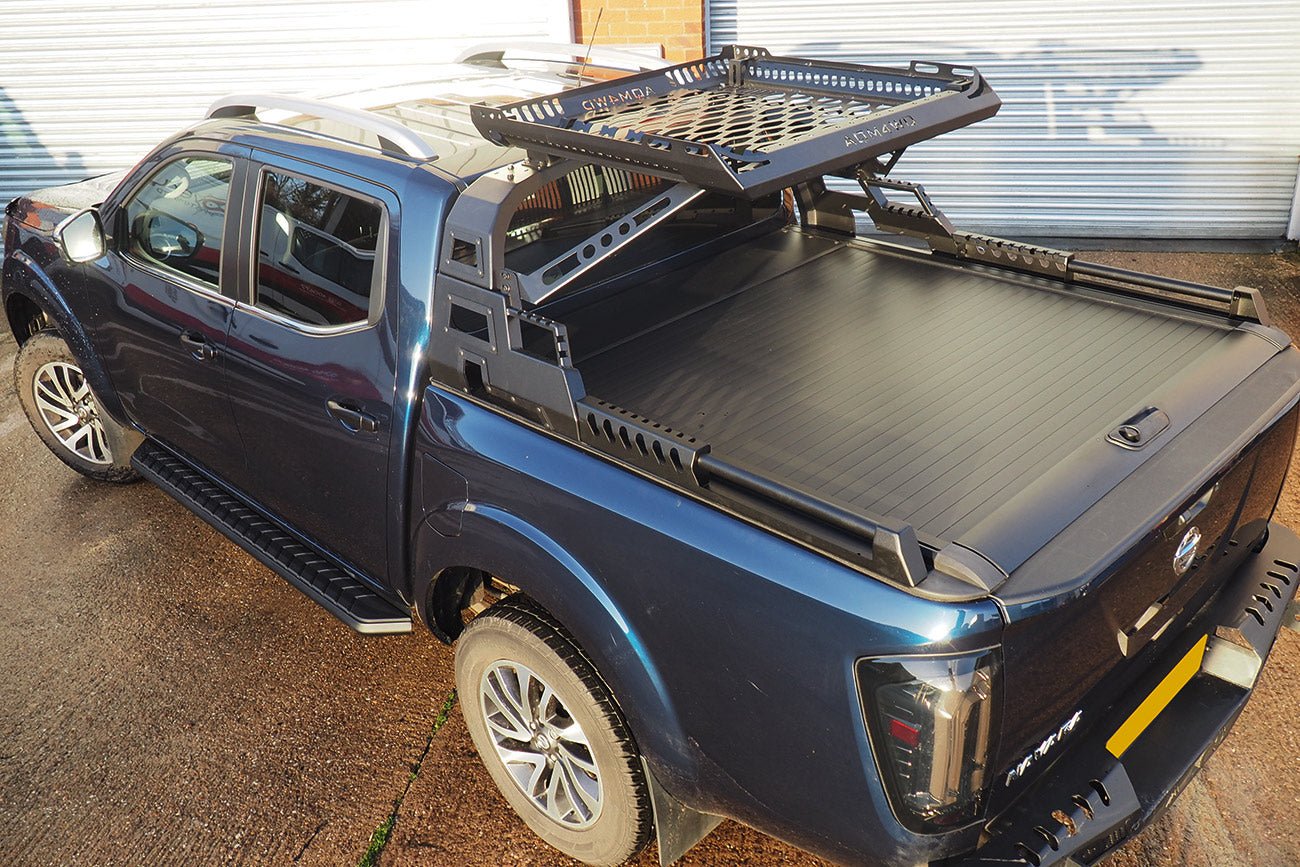 Nissan Navara NP300 Black Side Steps - Alpine F1 Black Running Boards - Matt Black - Eagle 4x4