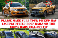 Nissan Navara NP300 Eagle4x4 Locking Cross Bars - Fits Onto Existing Factory Fitted Roof Rails - Eagle 4x4