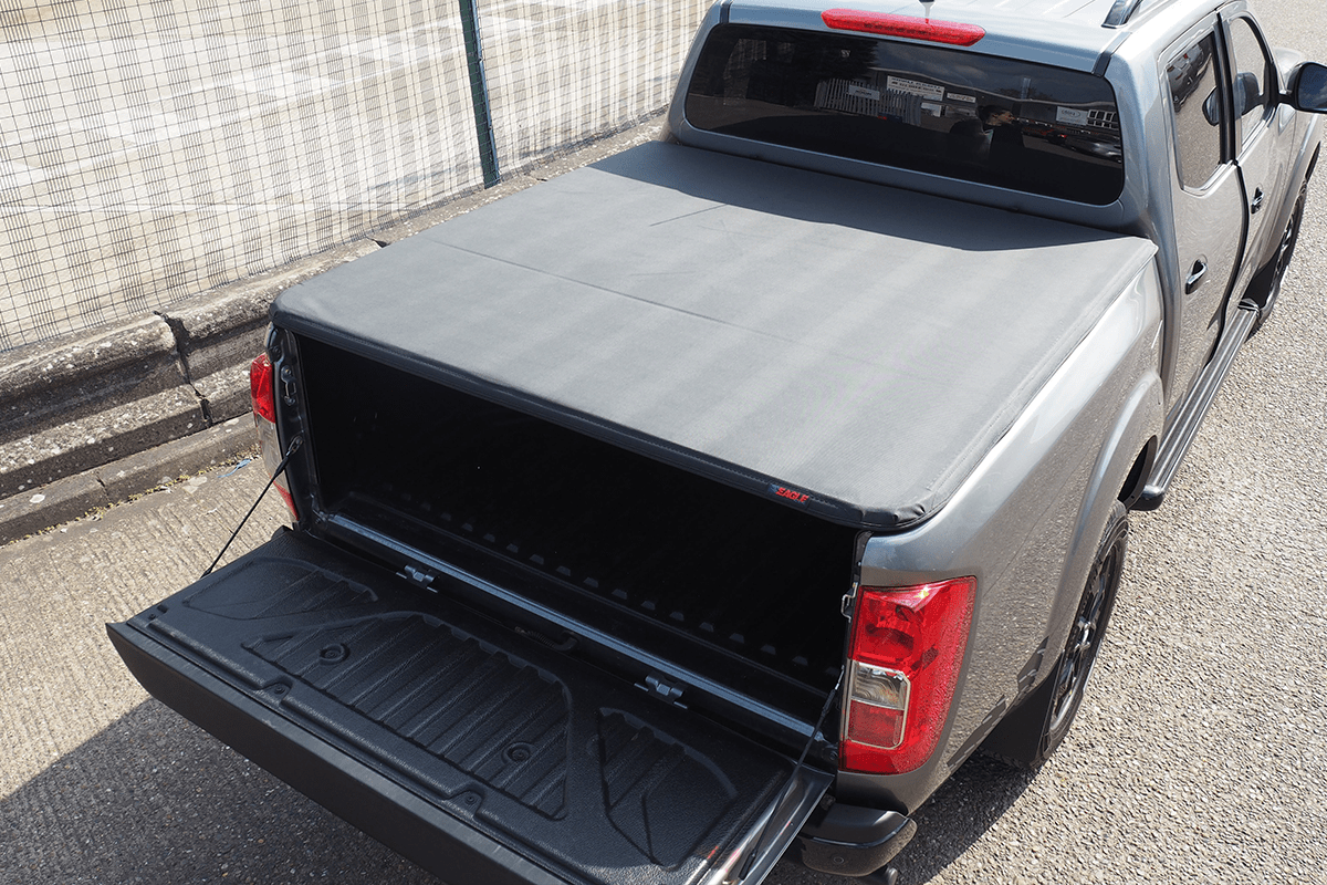 Nissan NP300 Navara Hawk Hard Tri Fold Tonneau Cover - Bed Cover D/C 2015 - Eagle 4x4