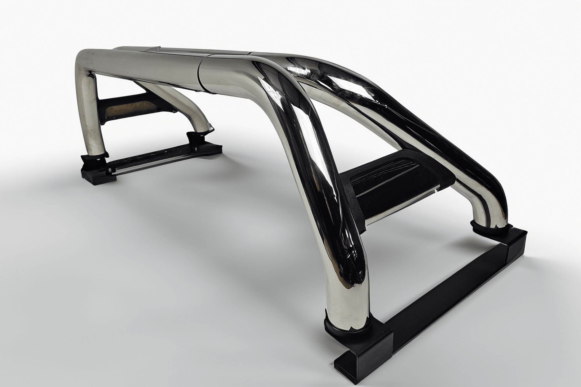 Nissan NP300 Navara Hawk Hard Tri Fold Tonneau Cover + ROLL BAR COMBO - Stainless Steel - Eagle 4x4