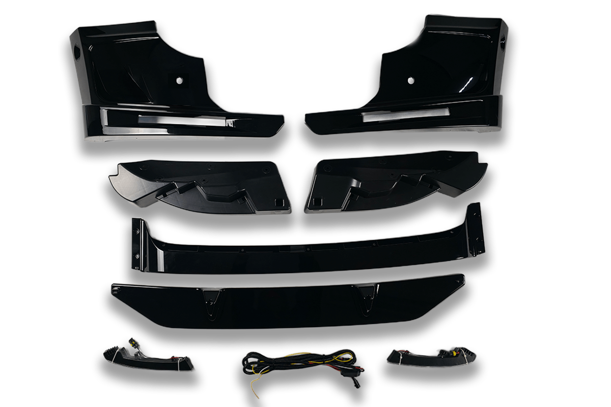 Spyder Front Lip Kit inc. DRLs To Fit Land Rover Defender 2020+ (L663) - Eagle 4x4